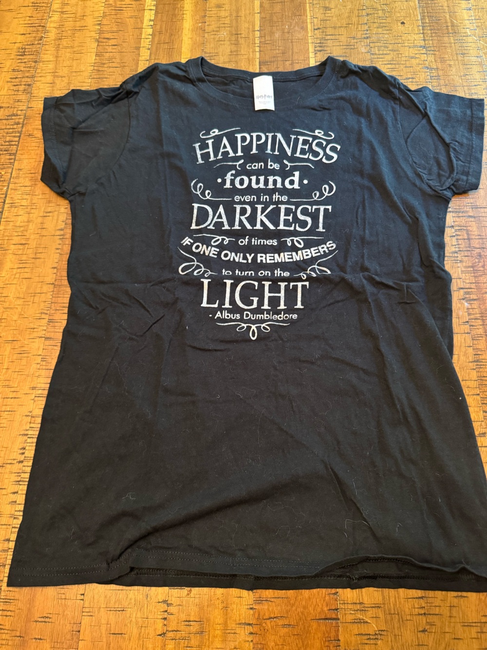 Warner Bros. Harry Potter large Black Tee Dumbledore Quote